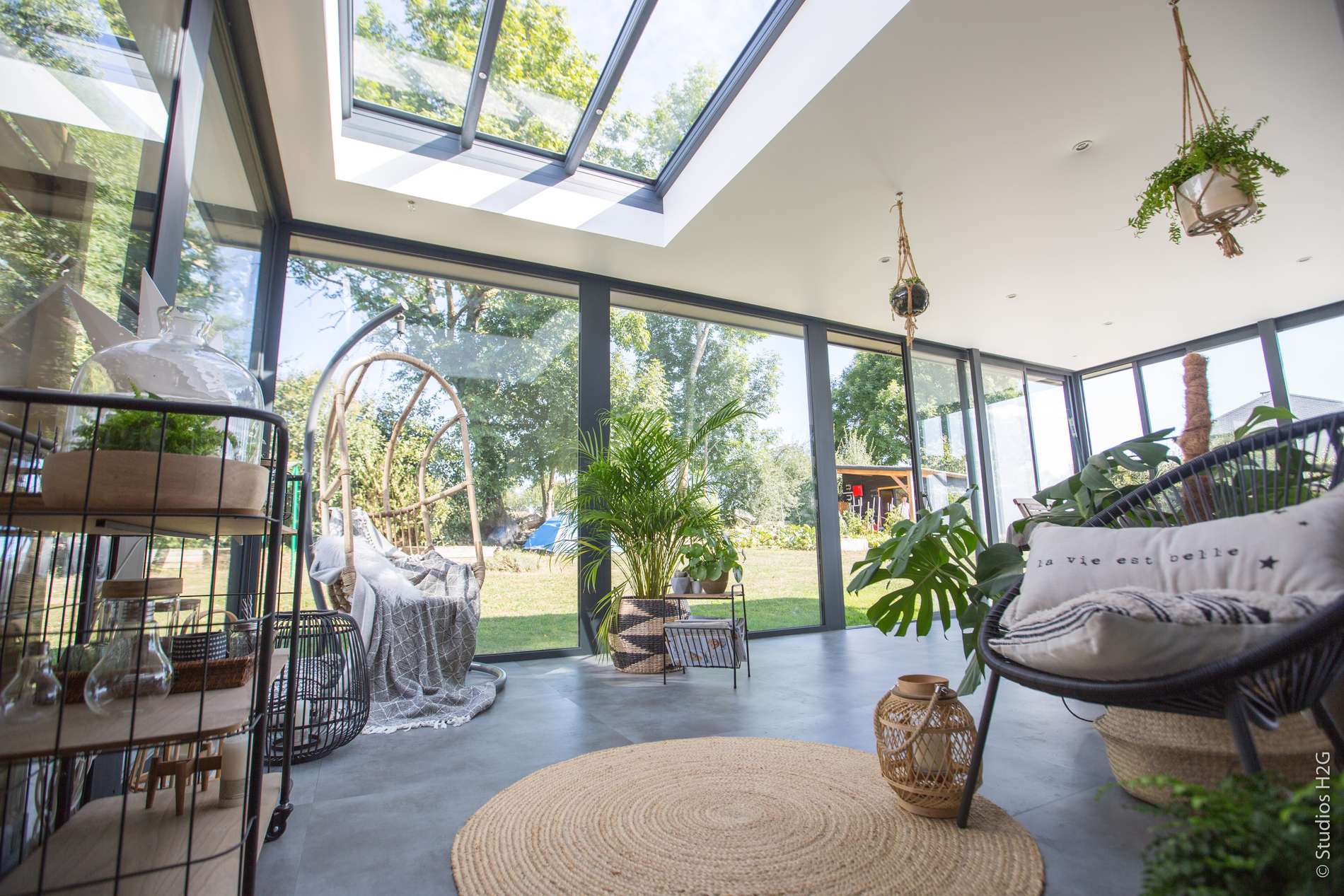 Extension avec dôme Transition®, configurations puits de lumière et dômes multipans