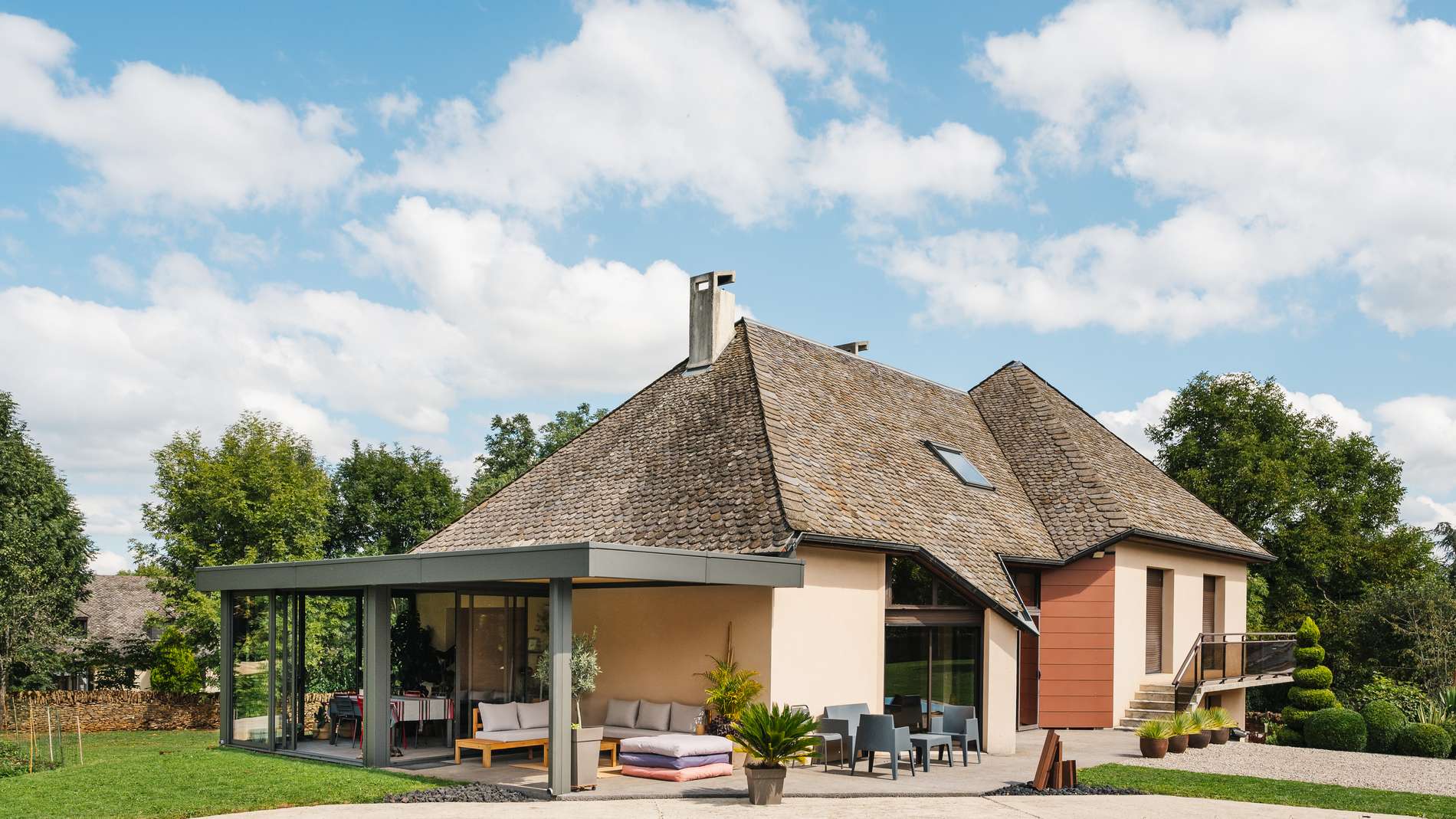 Extension Transition®, architecture contemporaine toiture plate