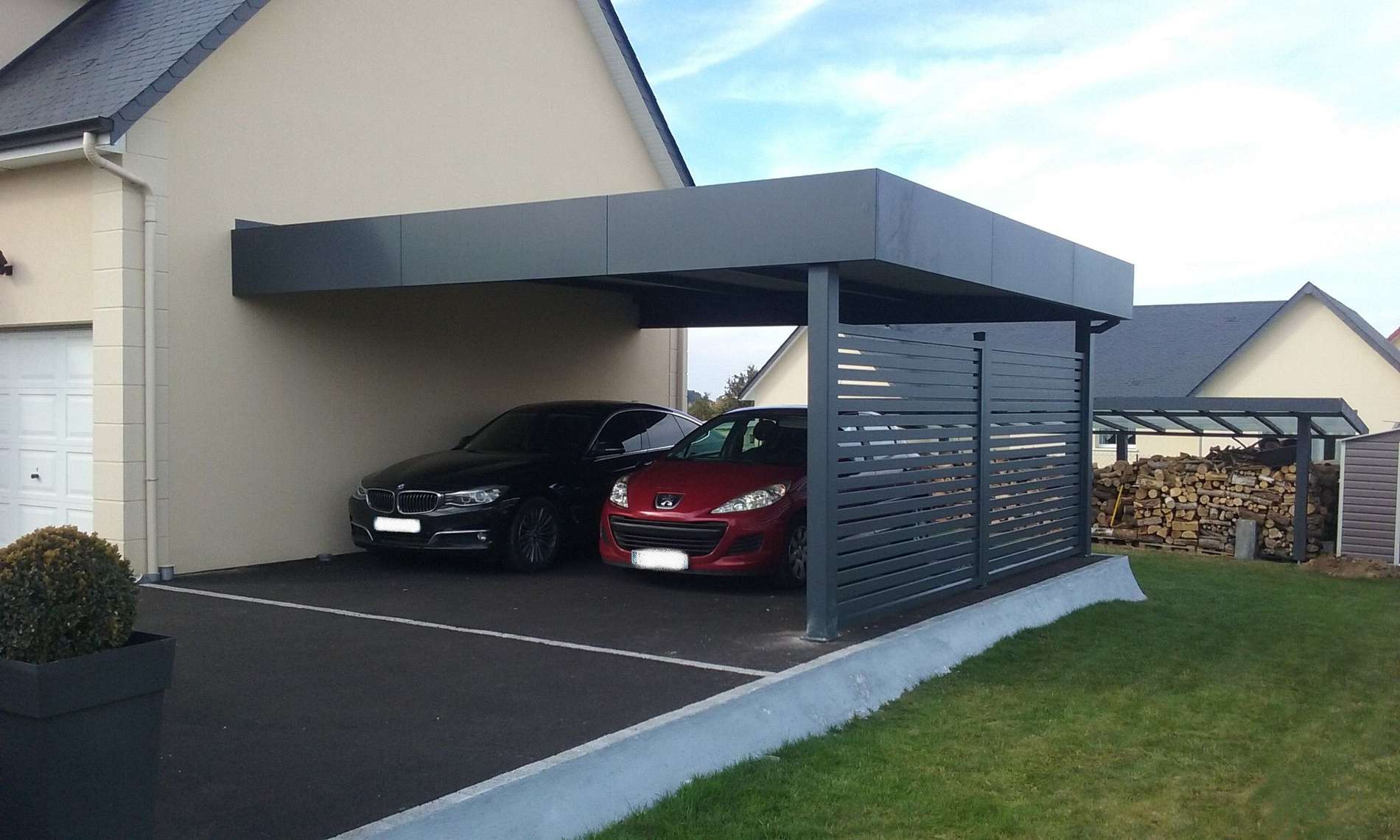 Carport Horizon®, personnalisation sur mesure avec éclairage LED et nuancier RAL