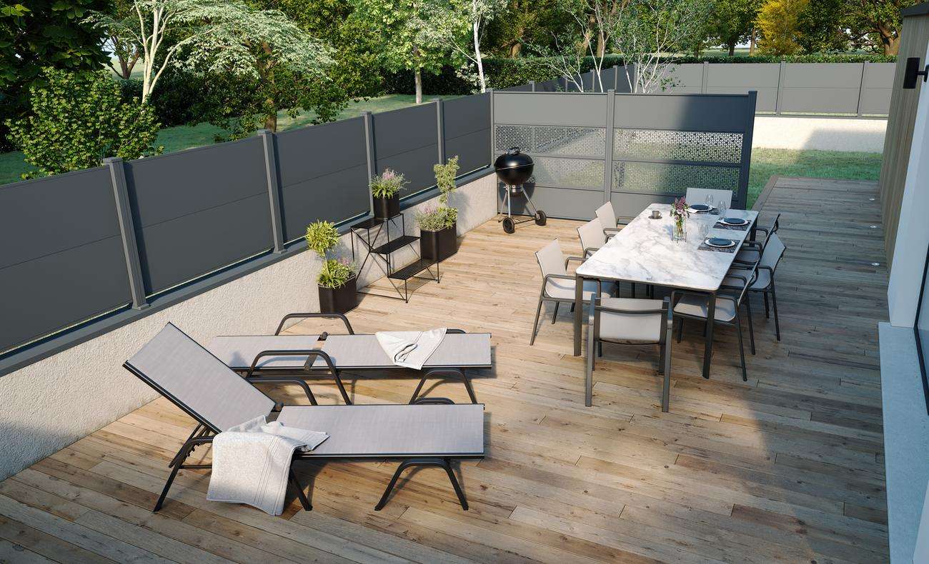 Claustras et garde-corps aluminium Metzger, brise-vue et sécurité sur mesure