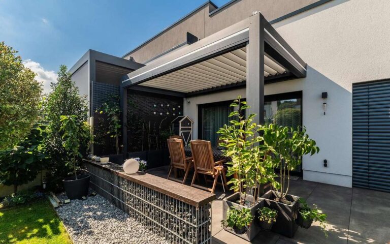 pergola bioclimatique metzger store zip lame orientable sur mesure caisson integre belgique
