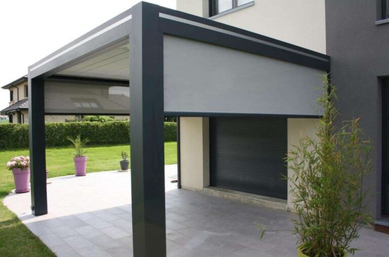 pergola bioclimatique metzger store zip lame orientable sur mesure caisson integre belgique