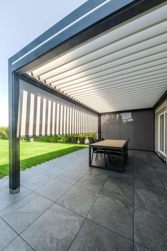 pergola bioclimatique metzger store zip lame orientable sur mesure belgique