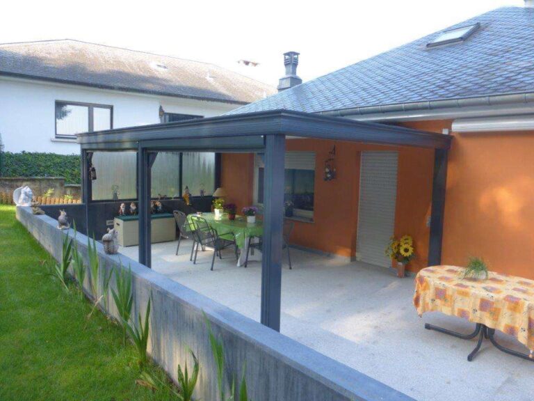 pergola metzger evolutif aluminium sur mesure panneau isolant store zip belgique
