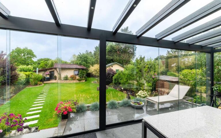 pergola metzger aluminium sur mesure vitrage store zip coulissant belgique