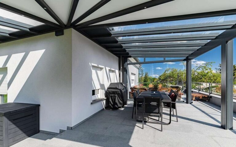 pergola metzger aluminium sur mesure vitrage store zip coulissant store toiture belgique