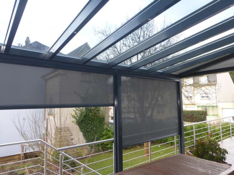 pergola metzger evolutif aluminium sur mesure vitrage solaire store zip belgique