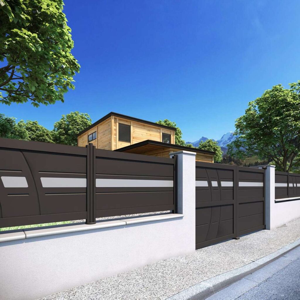 portail metzger battant aluminium sur mesure cloture belgique