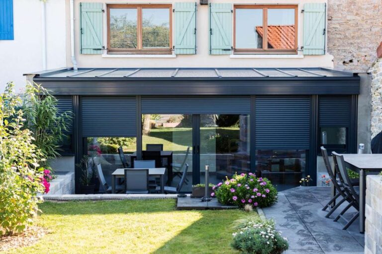 veranda metzger volet roulant eclairage double vitrage coulissant belgique