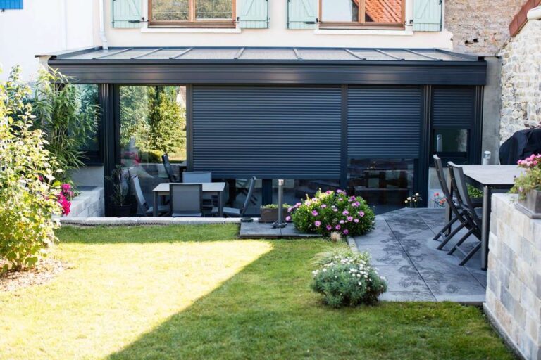veranda metzger volet roulant eclairage double vitrage coulissant belgique